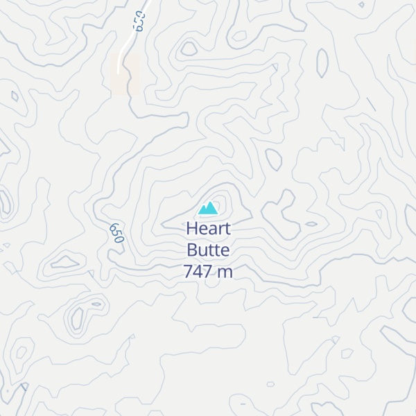 Map of Heart Butte