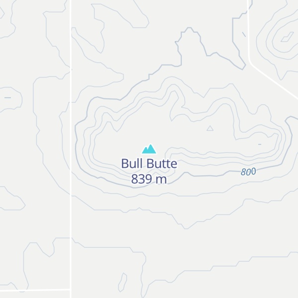 Map of Bull Butte