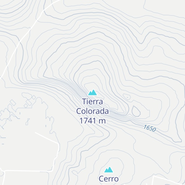 Map of Tierra Colorada