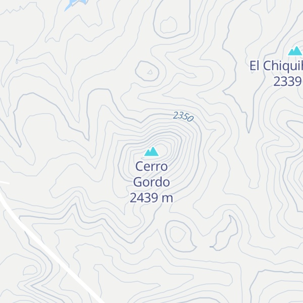 Map of Cerro Gordo