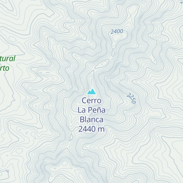 Map of Cerro La Peña Blanca