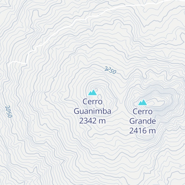 Map of Cerro Guanimba