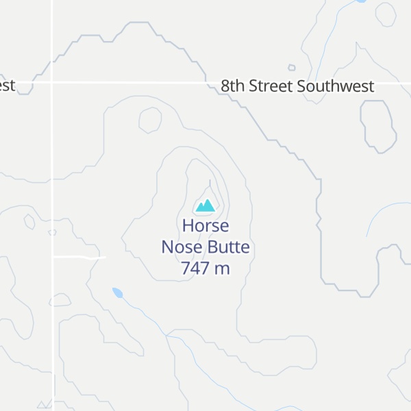 Map of Horse Nose Butte