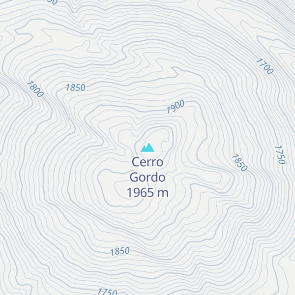 Map of Cerro Gordo