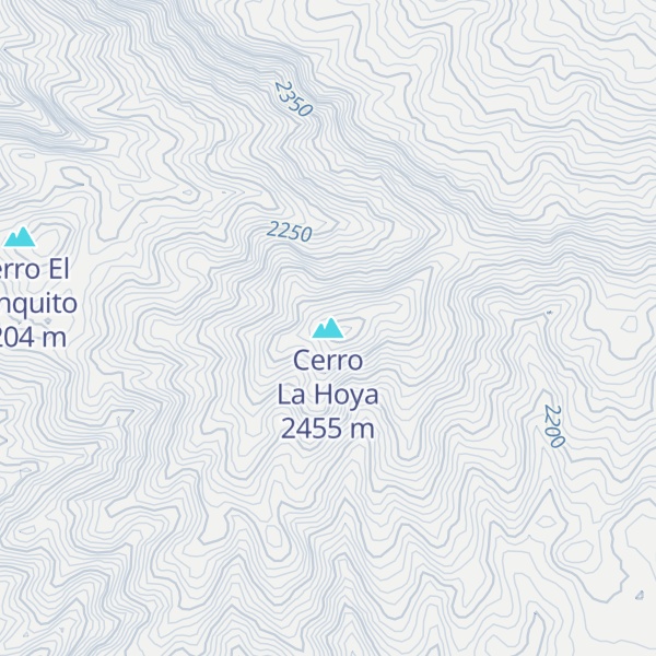 Map of Cerro La Hoya