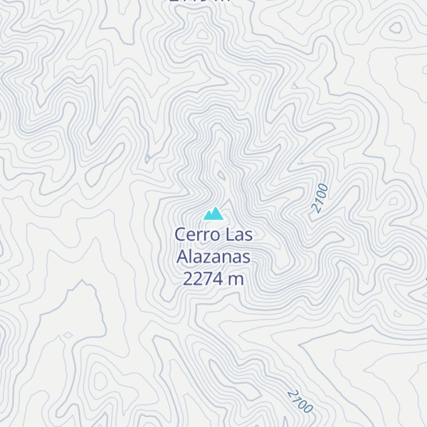 Map of Cerro Las Alazanas