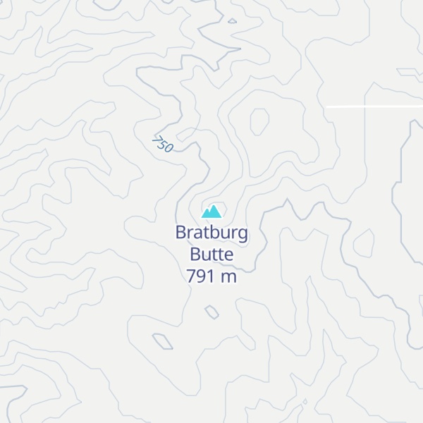 Map of Bratburg Butte
