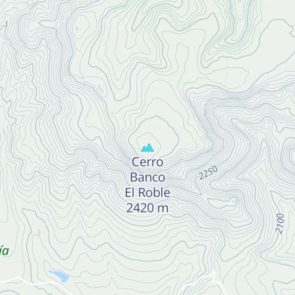 Map of Cerro Banco El Roble