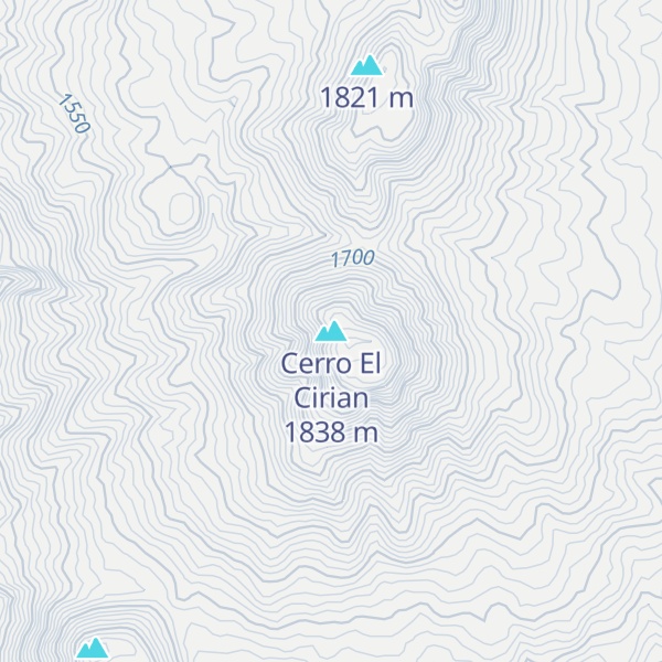 Map of Cerro El Cirian