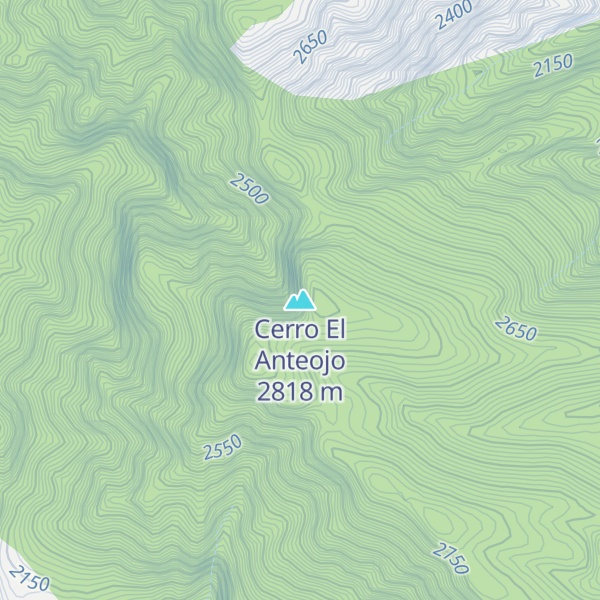Map of Cerro El Anteojo