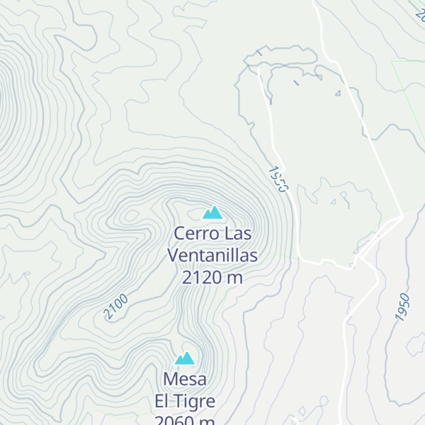 Map of Cerro Las Ventanillas