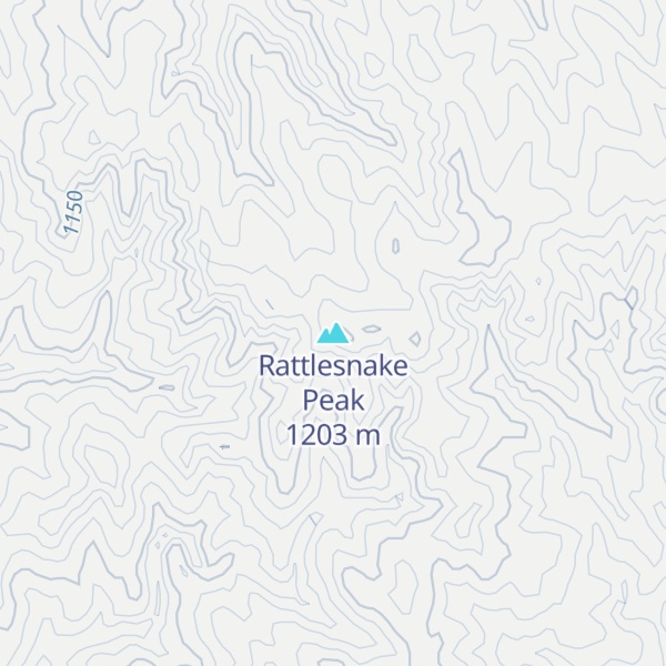 Map of Rattlesnake Peak
