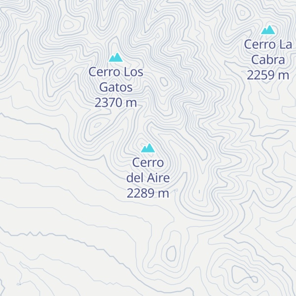Map of Cerro del Aire