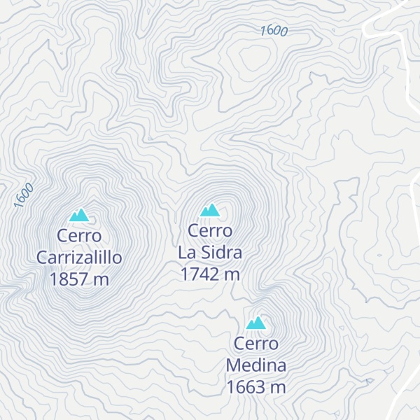 Map of Cerro La Sidra