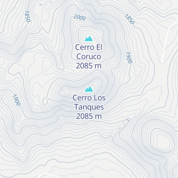 Map of Cerro Los Tanques