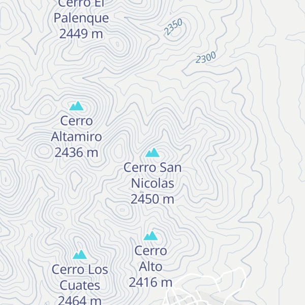 Map of Cerro San Nicolas