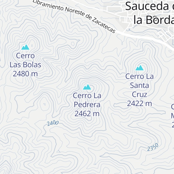 Map of Cerro La Pedrera