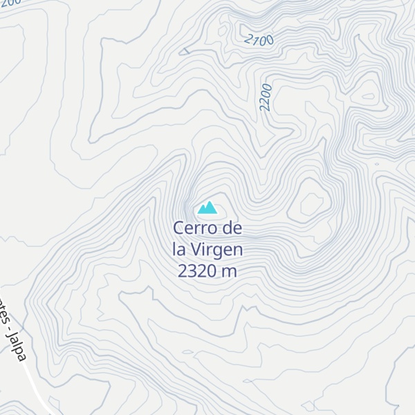 Map of Cerro de la Virgen