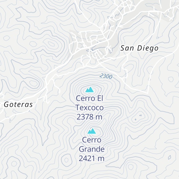Map of Cerro El Texcoco