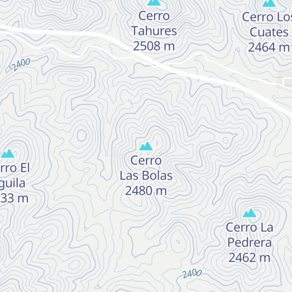 Map of Cerro Las Bolas
