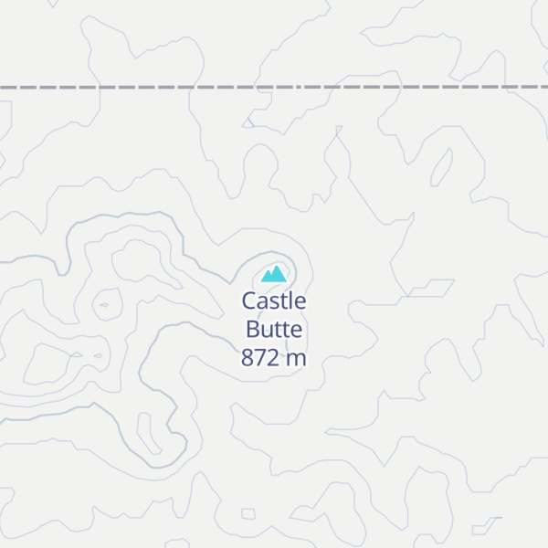 Map of Castle Butte