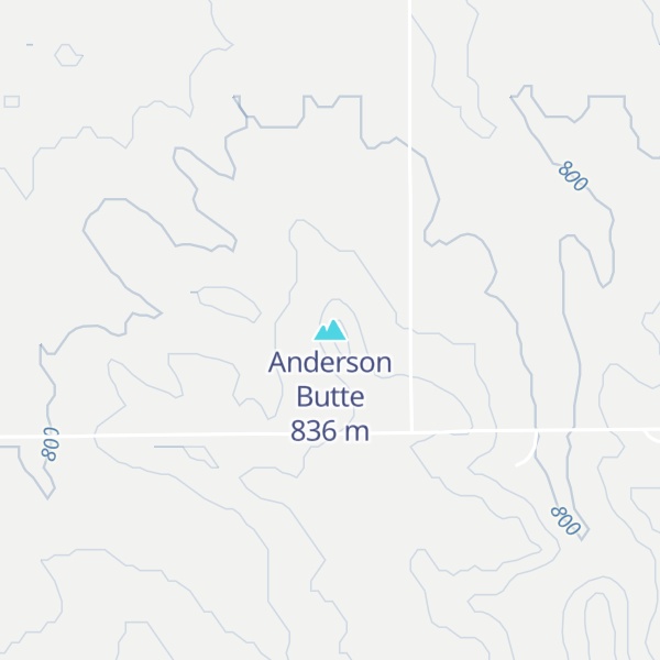 Map of Anderson Butte