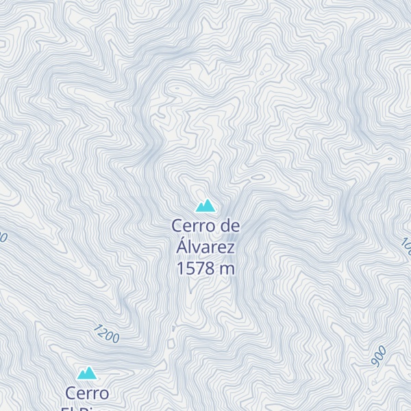 Map of Cerro de Álvarez