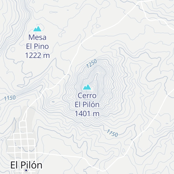 Map of Cerro El Pilón