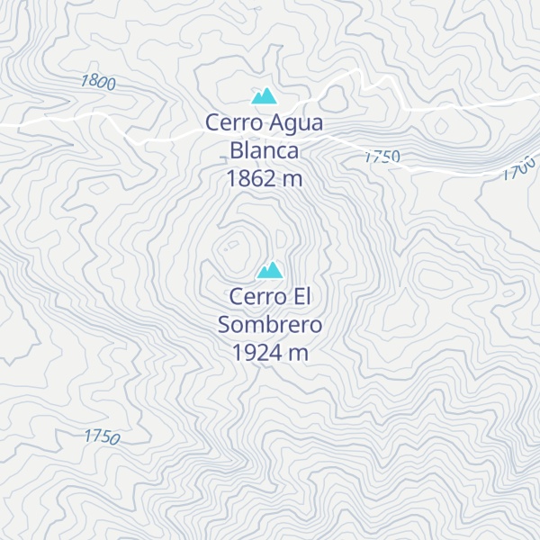 Map of Cerro El Sombrero