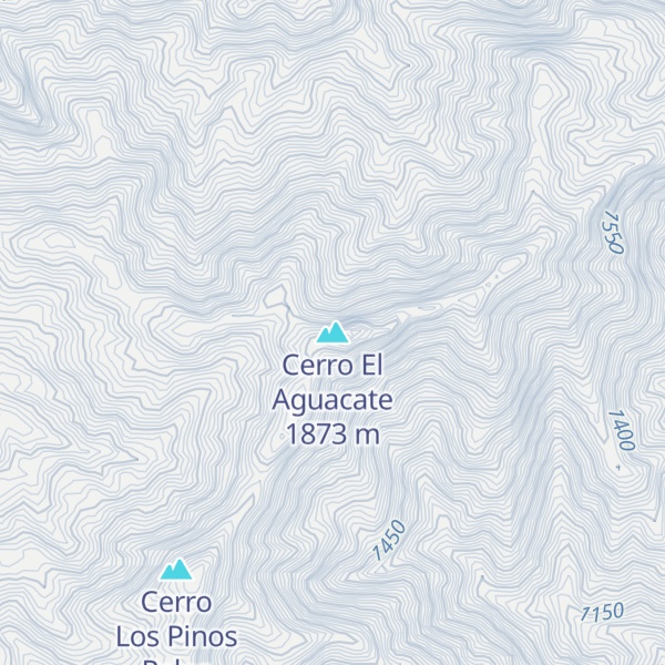Map of Cerro El Aguacate