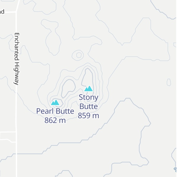 Map of Stony Butte