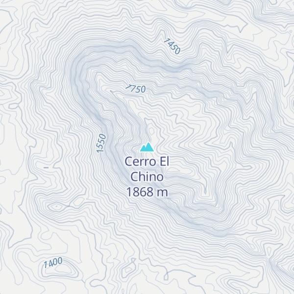 Map of Cerro El Chino