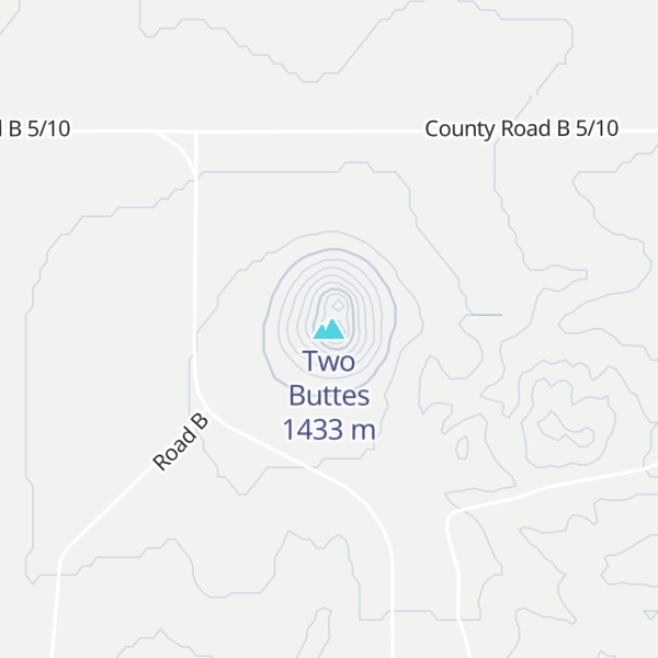 Map of Two Buttes