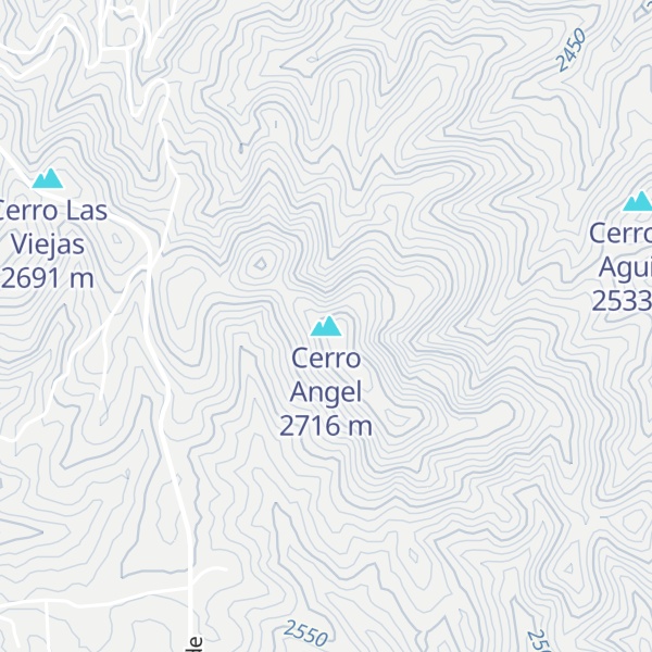 Map of Cerro Angel