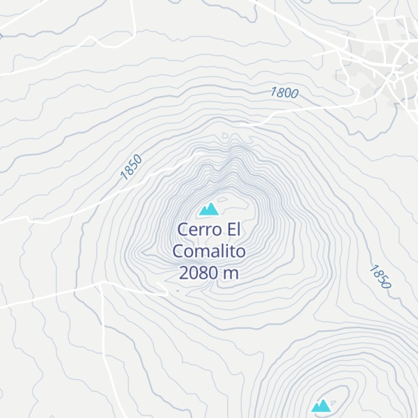 Map of Cerro El Comalito