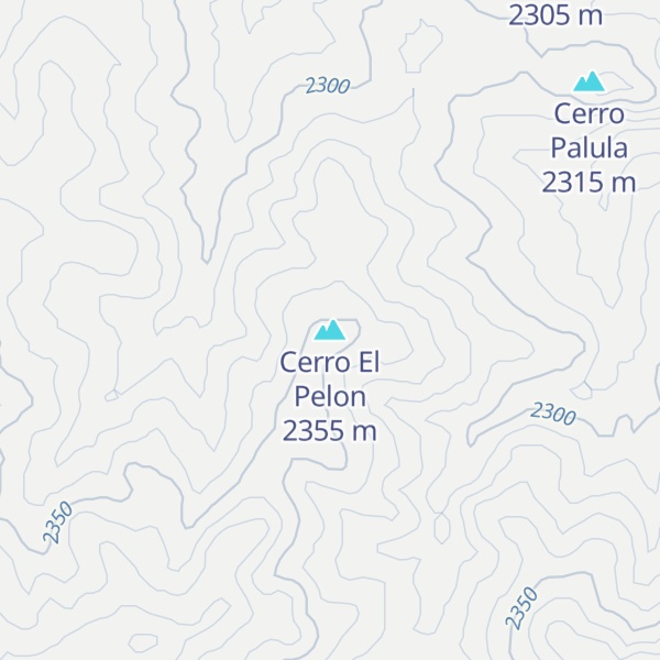 Map of Cerro El Pelon