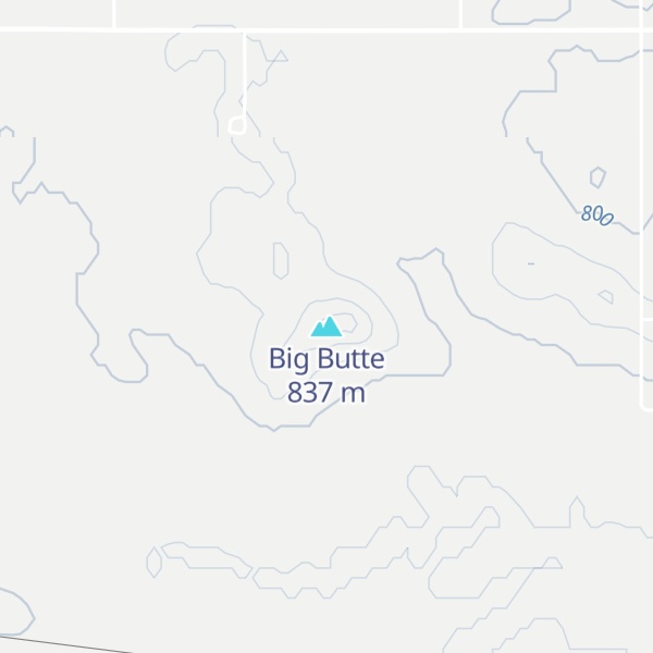 Map of Big Butte