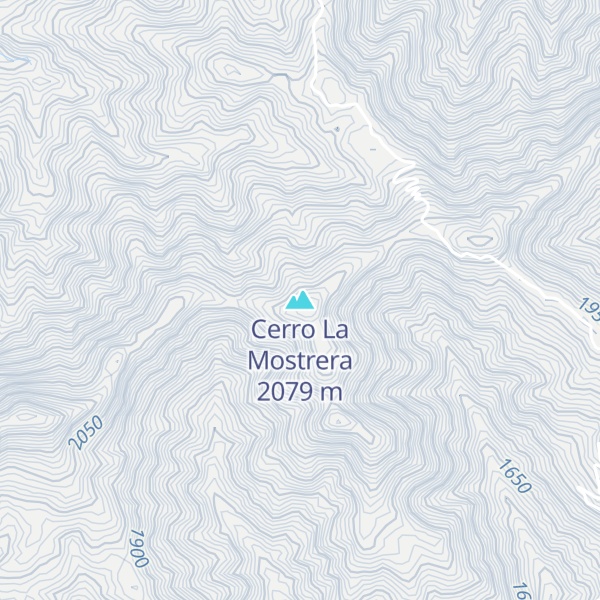 Map of Cerro La Mostrera