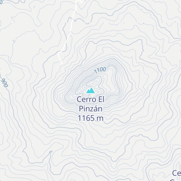 Map of Cerro El Pinzán
