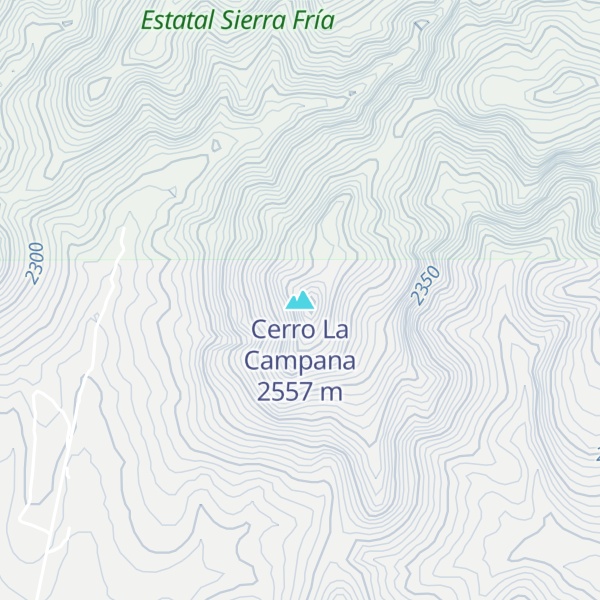Map of Cerro La Campana