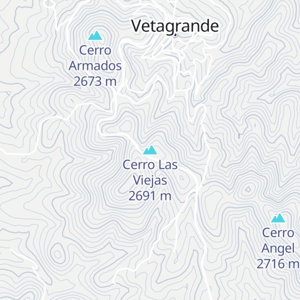 Map of Cerro Las Viejas