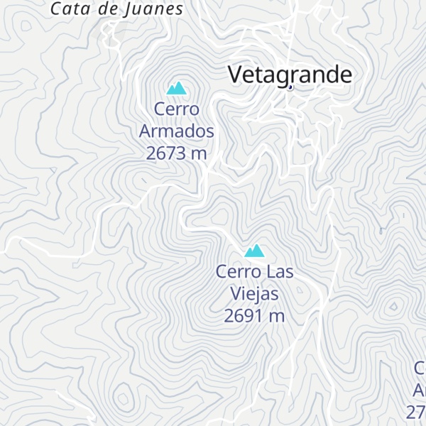 Map of Cerro El Quelende