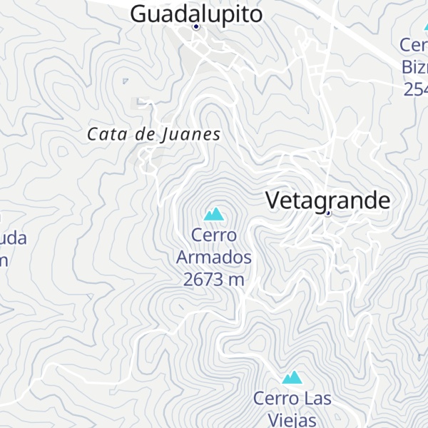 Map of Cerro Armados