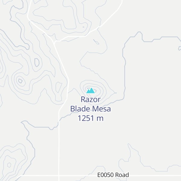 Map of Razor Blade Mesa