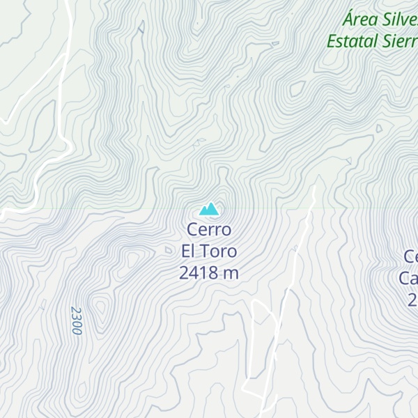 Map of Cerro El Toro