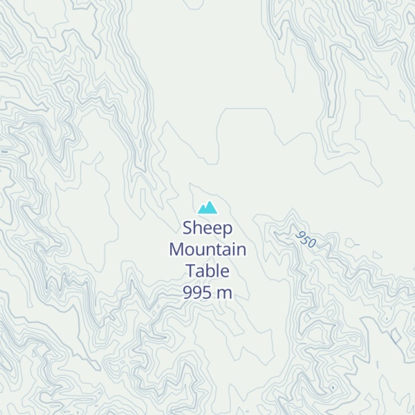 Map of Sheep Mountain Table