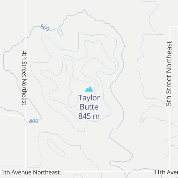 Map of Taylor Butte