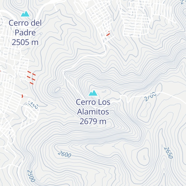 Map of Cerro Los Alamitos