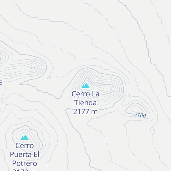 Map of Cerro La Tienda