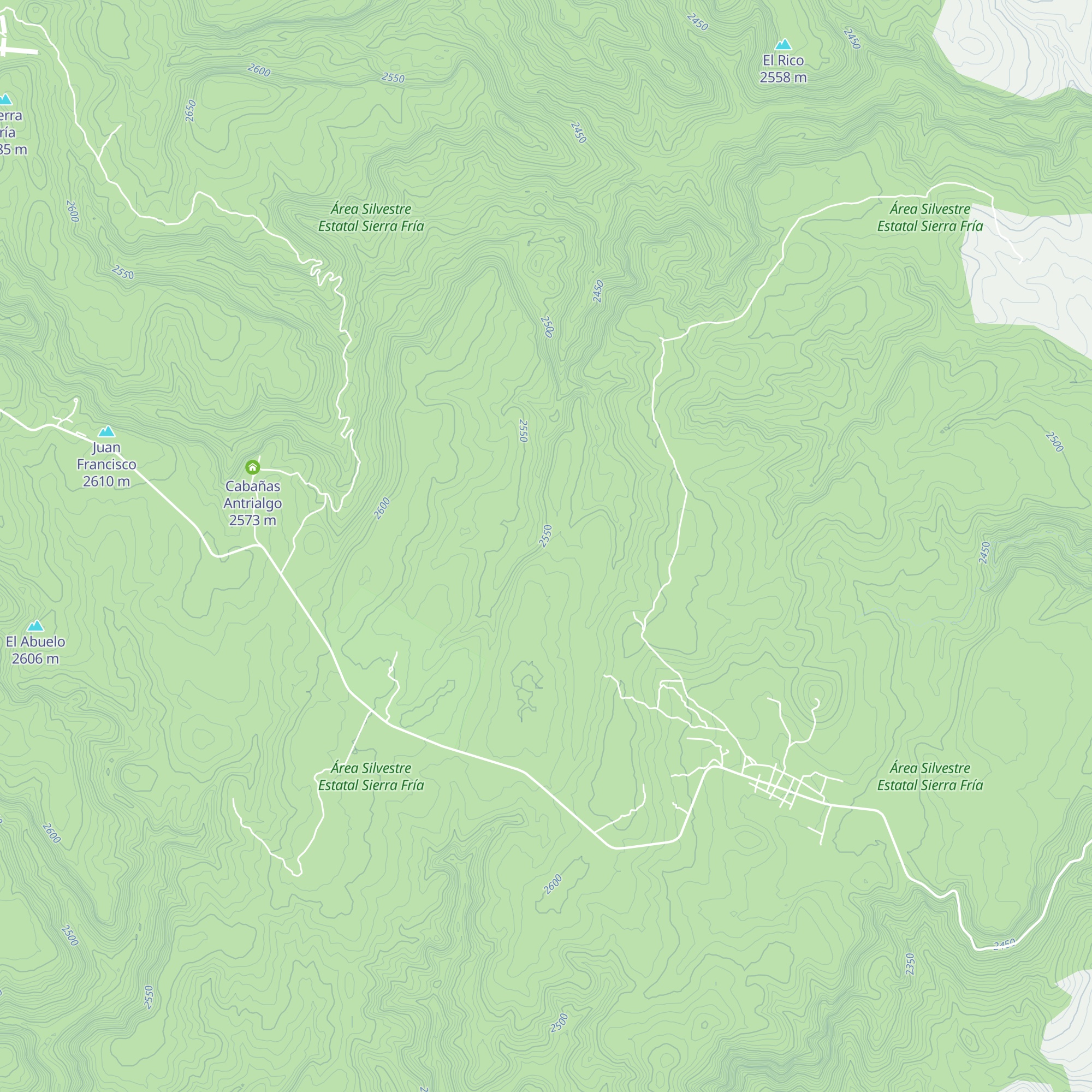 Cabaña Miguel Ángel Carbajal González map